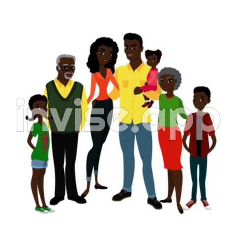 African American Family Clip Art - Father Happy Family Vector Art , American Family White Happy Father