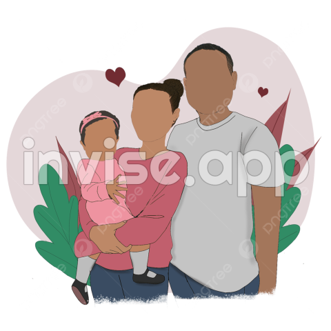 African American Family Clip Art - African American Family Clipart Transparent Background, Happy African